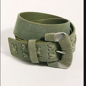 Free People Green Suede belt NWOT